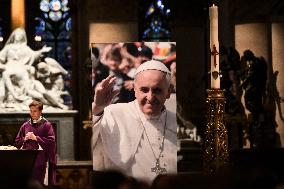Mass at Notre Dame de Paris following Pope Francis death - FA