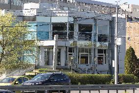 Consequences of Russian missile attack in Dnipro