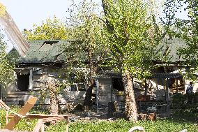 Consequences of Russian missile attack in Dnipro