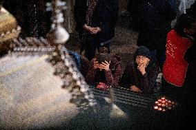Faithful Pray in Front of The Holy Tunic of Christ - Argenteuil