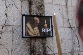 Christians In Jerusalem Mourn Pope Francis