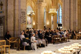 Notre-Dame De Paris Pays Homage To Pope Francis