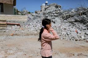 Israeli Forces Demolish Unauthorized Building - West Bank