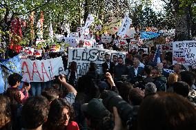 High School And  College Students Protest In Ankara