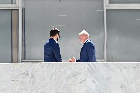 President Of Brazil Lula Da Silva Receives The Visit Of Gabriel Boric, President Of Chile