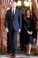 Royal At The Lunch Ceremony for Miguel De Cervantes Awards - Madri