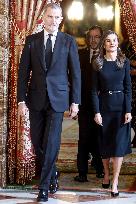 Royal At The Lunch Ceremony for Miguel De Cervantes Awards - Madri