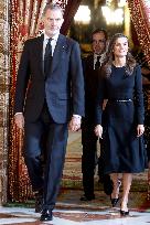 Royal At The Lunch Ceremony for Miguel De Cervantes Awards - Madri