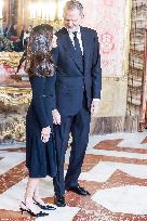 Royal At The Lunch Ceremony for Miguel De Cervantes Awards - Madri