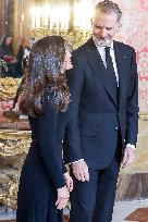 Royal At The Lunch Ceremony for Miguel De Cervantes Awards - Madri