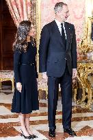 Royal At The Lunch Ceremony for Miguel De Cervantes Awards - Madri