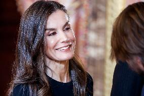 Royal At The Lunch Ceremony for Miguel De Cervantes Awards - Madri