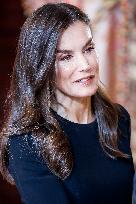 Royal At The Lunch Ceremony for Miguel De Cervantes Awards - Madri