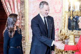 Royal At The Lunch Ceremony for Miguel De Cervantes Awards - Madri
