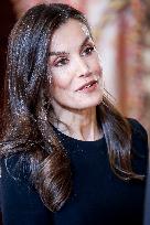 Royal At The Lunch Ceremony for Miguel De Cervantes Awards - Madri