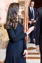 Royal At The Lunch Ceremony for Miguel De Cervantes Awards - Madri