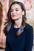 Royal At The Lunch Ceremony for Miguel De Cervantes Awards - Madri