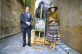 Queen Maxima at Exhibition on 25 Years of Archaeology - Leiden