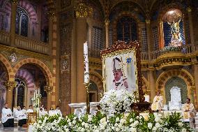 Catholic Devotees In Honor Of Late Pope Francis In Bangkok.