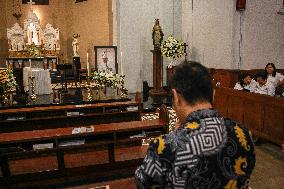 People Gather To Mourn, And Honor, Pope Francis In Indonesia