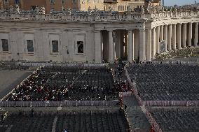 Transfer of the coffin of Roman Pontiff Francis to the vatican Basilica