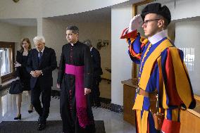 President Sergio Mattarella Pays Respects To Late Pope Francis - Vatican