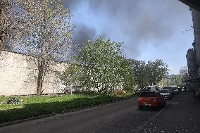 Aftermath of Shahed attack on Kharkiv