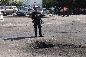 Aftermath of Shahed attack on Kharkiv