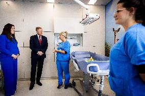 King Willem Alexander visits Beverwijk Burns Center - Netherlands