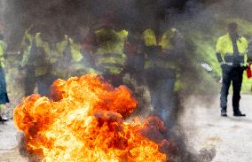 Airport emergency training exercise