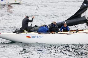 King Juan Carlos Sailing With Pedro Campos - Spain