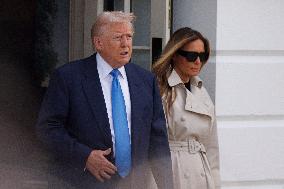 President Trump Departs for the Funeral of Pope Francis