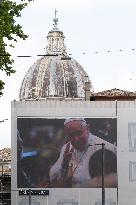 People queue at St Peter Basilica to pay their respects to late Pope Francis - Rome