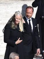 Royals Arrive For The Funeral of Pope Francis - Vatican