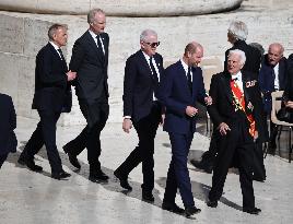 Royals Arrive For The Funeral of Pope Francis - Vatican