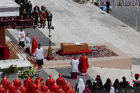 Cardinals And Clergy During The Funeral Of Pope Francis - Vatican