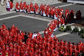Cardinals And Clergy During The Funeral Of Pope Francis - Vatican
