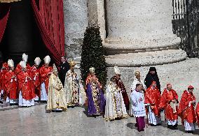 Cardinals And Clergy During The Funeral Of Pope Francis - Vatican