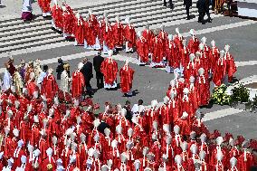 Cardinals And Clergy During The Funeral Of Pope Francis - Vatican