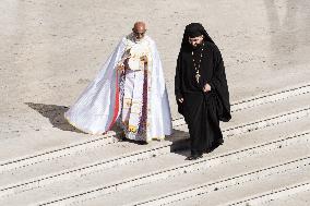Cardinals And Clergy During The Funeral Of Pope Francis - Vatican