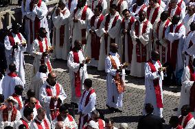 Cardinals And Clergy During The Funeral Of Pope Francis - Vatican