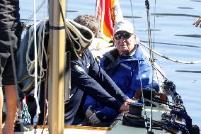 King Juan Carlos enjoys a new day of regattas - Sanxenxo