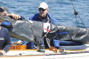 King Juan Carlos enjoys a new day of regattas - Sanxenxo