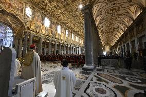 Vespers Service Inside St Mary Major Basilica - Rome
