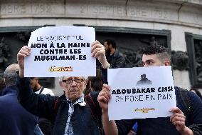 Rally Against Islamophobia for Aboubakar Cisse - Paris