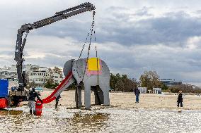 Elephant slide at Pärnu Beach