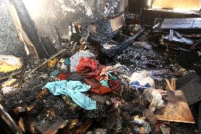 Russian drone hits apartment block in KamianskeRussian drone hits apartment block in Kamianske