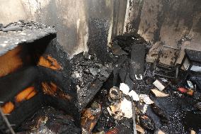 Russian drone hits apartment block in KamianskeRussian drone hits apartment block in Kamianske