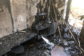 Russian drone hits apartment block in KamianskeRussian drone hits apartment block in Kamianske