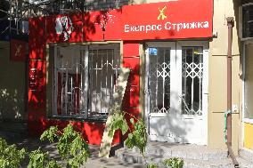 Aftermath of overnight Russian shelling of Dnipro